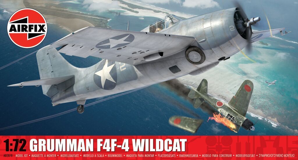 Airfix A02070 Grumman F4F-4 Wildcat 1/72 Scale Plastic Model Kit