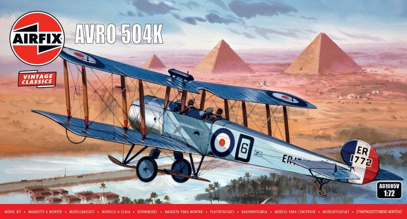 Airfix A01085V Avro 504K 1/72 Scale Plastic Model Kit Airfix A01085V Avro 504K 1/72 Scale Plastic Model Kit
