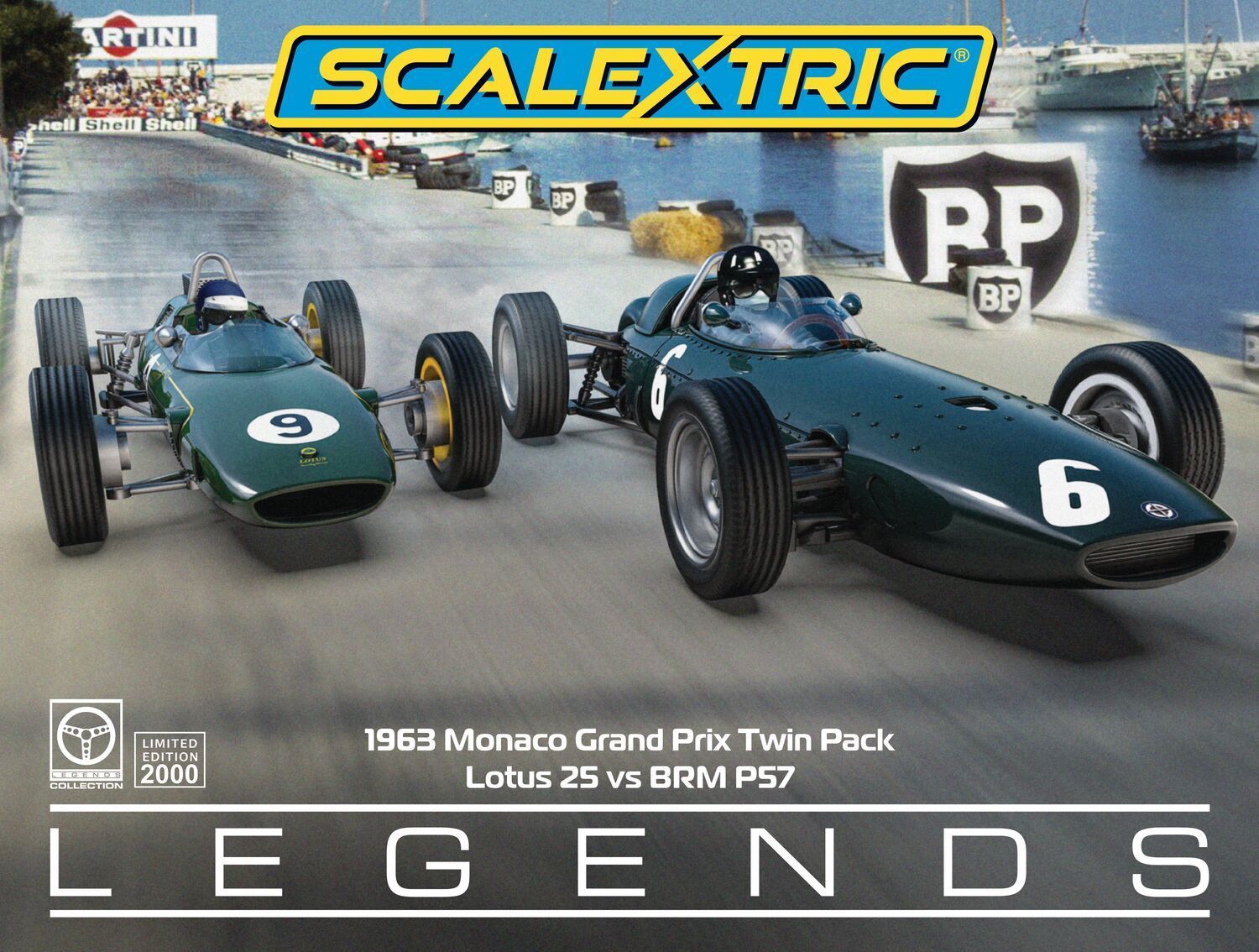 Scalextric C4580A 1963 Monaco Grand Prix - Twin Car Pack Slot Cars Scalextric C4580A 1963 Monaco Grand Prix - Twin Car Pack Slot Cars