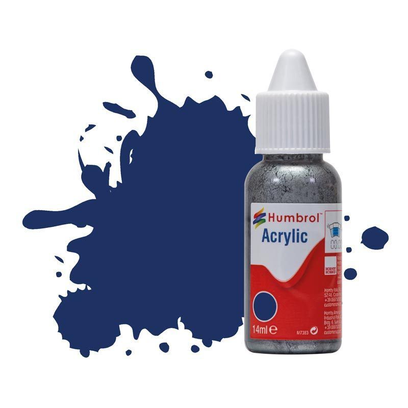 Humbrol Acrylic Paint - No 15 - Midnight Blue - Gloss - (14ml) Humbrol Acrylic Paint - No 15 - Midnight Blue - Gloss - (14ml)