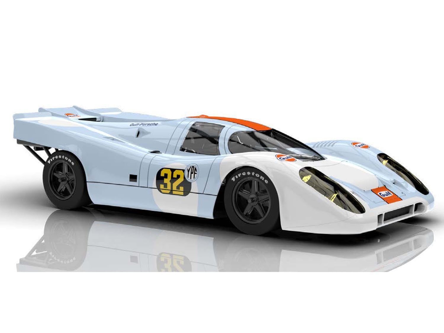 NSR0631SW Porsche 917KGulf Buenos Aires 1971 No.32 Runner Up Slot Car
