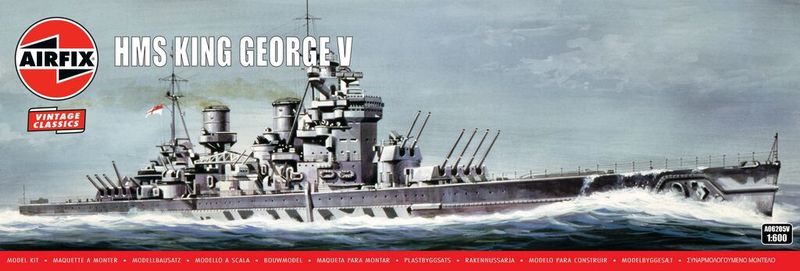Airfix A06205V HMS King George V 1/600 Scale Plastic Model Kit Airfix A06205V HMS King George V 1/600 Scale Plastic Model Kit