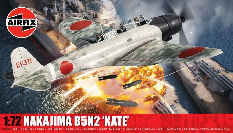 Airfix A04058 Nakajima B5N2 ‘Kate' 1/72 Scale Plastic Model Kit Airfix A04058 Nakajima B5N2 ‘Kate' 1/72 Scale Plastic Model Kit