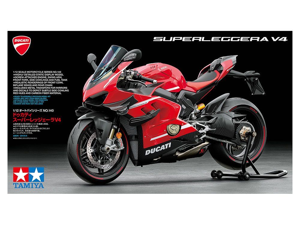 Tamiya 14140 Ducati Superleggera V4 Motorcycle 1/12 Scale Plastic Model Kit Tamiya 14140 Ducati Superleggera V4 Motorcycle 1/12 Scale Plastic Model Kit