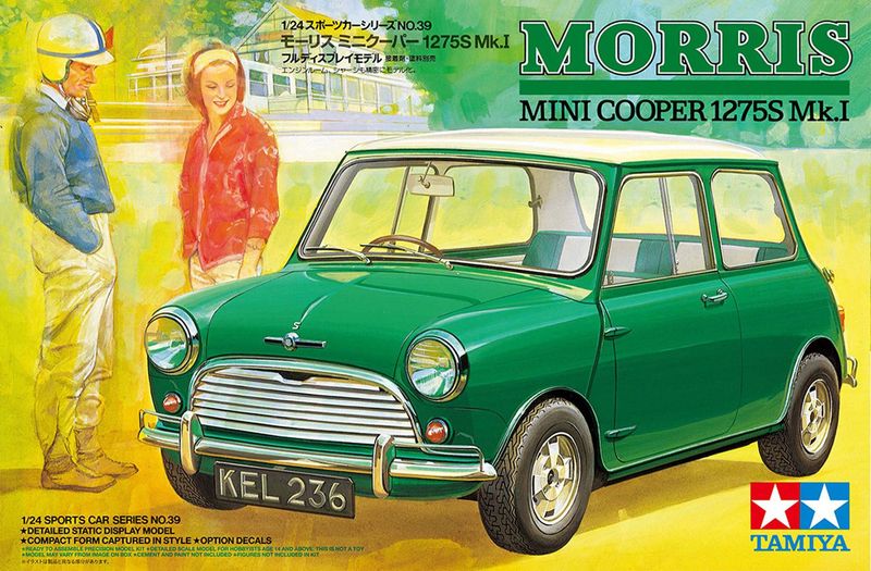 Tamiya 24039 Morris Mini Cooper 1275S Mk.I 1/24 Scale Plastic Model Kit Tamiya 24039 Morris Mini Cooper 1275S Mk.I 1/24 Scale Plastic Model Kit
