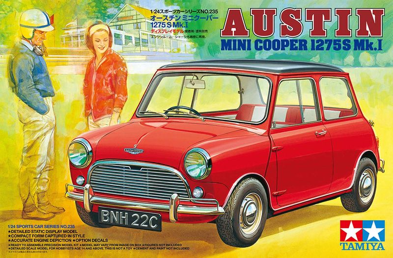 Tamiya 24235 Austin Mini Cooper 1275S Mk.I 1/24 Scale Plastic Model Kit Tamiya 24235 Austin Mini Cooper 1275S Mk.I 1/24 Scale Plastic Model Kit