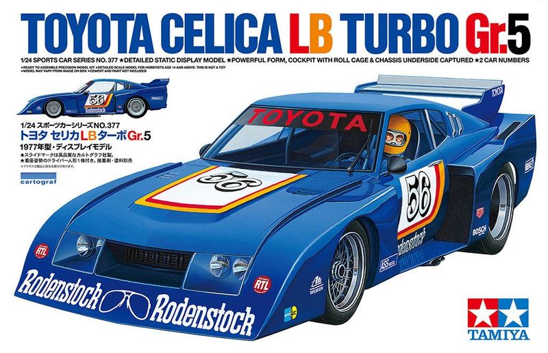 Tamiya 24377 Toyota Celica LB Turbo Gr.5 1/24 Scale Plastic Model Kit Tamiya 24377 Toyota Celica LB Turbo Gr.5 1/24 Scale Plastic Model Kit