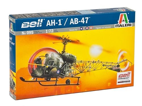 Italeri 095 Bell AH.1 / AB - 47 Helicopter 1/72 Scale Plastic Model Kit Italeri 095 Bell AH.1 / AB - 47 Helicopter 1/72 Scale Plastic Model Kit