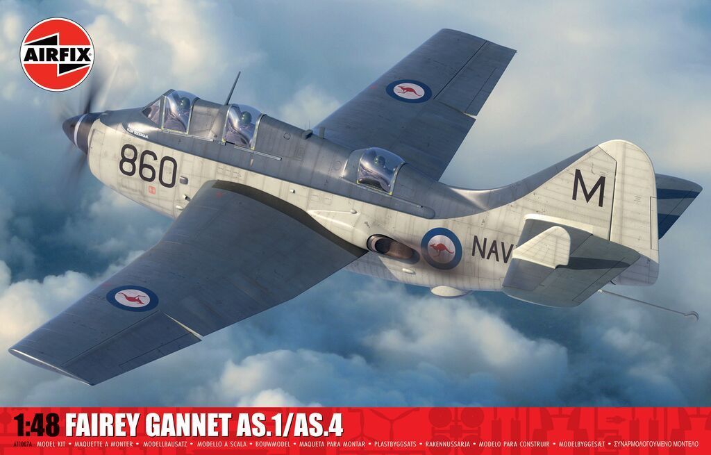 Airfix A11007A Fairey Gannet AS.1/AS.4  1/48 Scale Plastic Model Kit