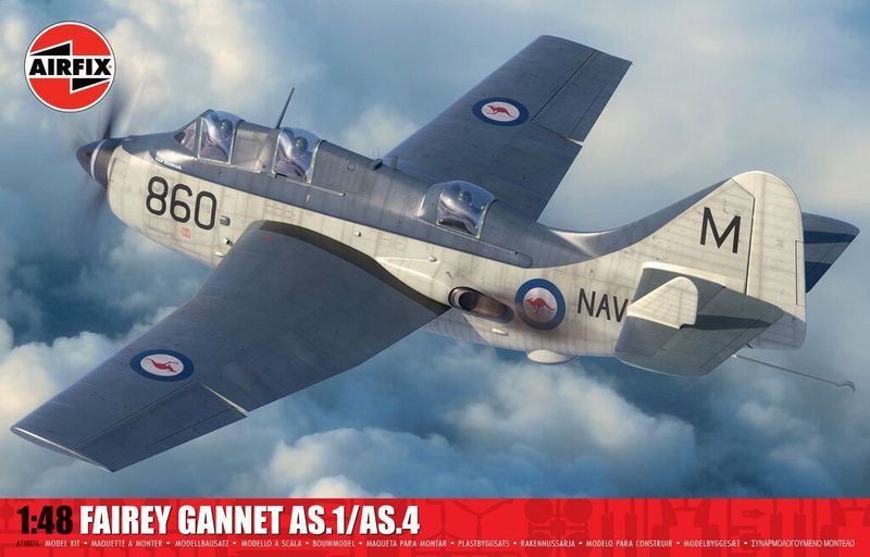 Airfix A11007A Fairey Gannet AS.1/AS.4 1/48 Scale Plastic Model Kit Airfix A11007A Fairey Gannet AS.1/AS.4 1/48 Scale Plastic Model Kit