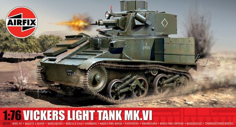 Airfix A02330 Vickers Light Tank Mk.VI 1/76 Scale Plastic Model Kit Airfix A02330 Vickers Light Tank Mk.VI 1/76 Scale Plastic Model Kit
