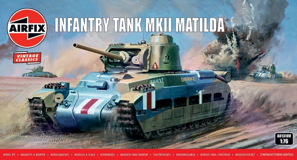 Airfix A01318V Infantry Tank Mk.II Matilda 1/76 Scale Plastic Model Kit Airfix A01318V Infantry Tank Mk.II Matilda 1/76 Scale Plastic Model Kit