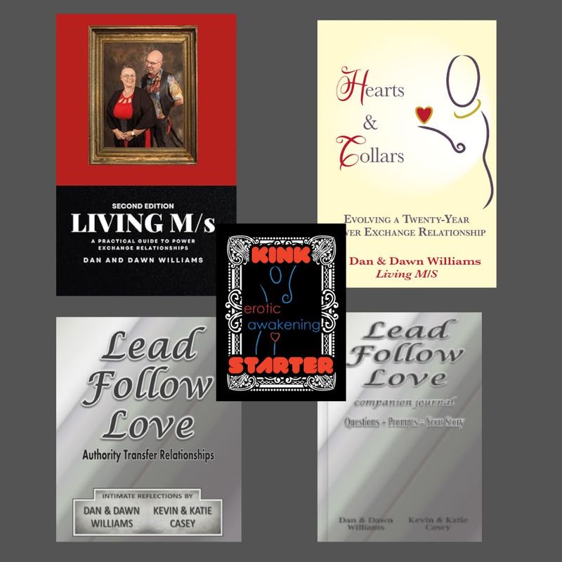 Living M/s 2nd Edition & Hearts and Collars & Lead Follow Love & Lead Follow Love Journal & Kink Starter Cards