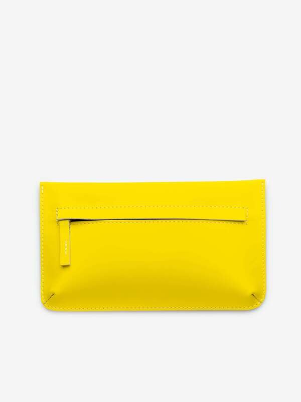 Желтая прямоугольная поясная сумка
