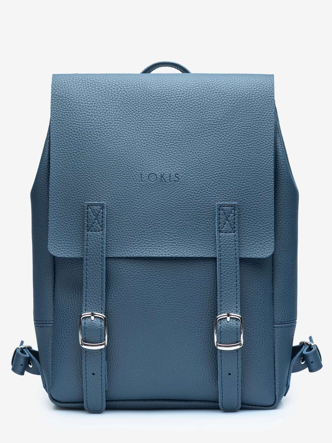 Прямоугольный рюкзак синего цвета