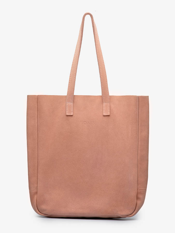 сумка шоппер нежно-розовый замша