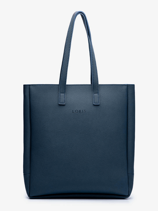 сумка шоппер синяя текстурная