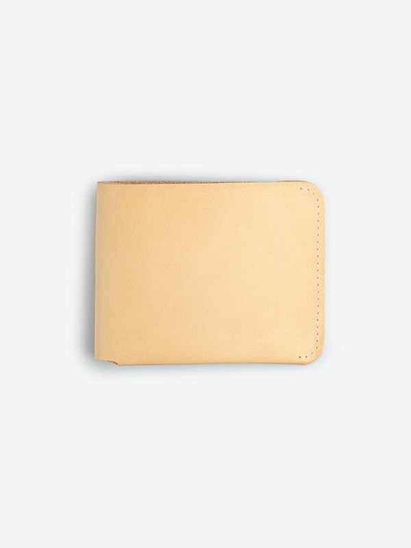 Бежевый бумажник из натуральной кожи