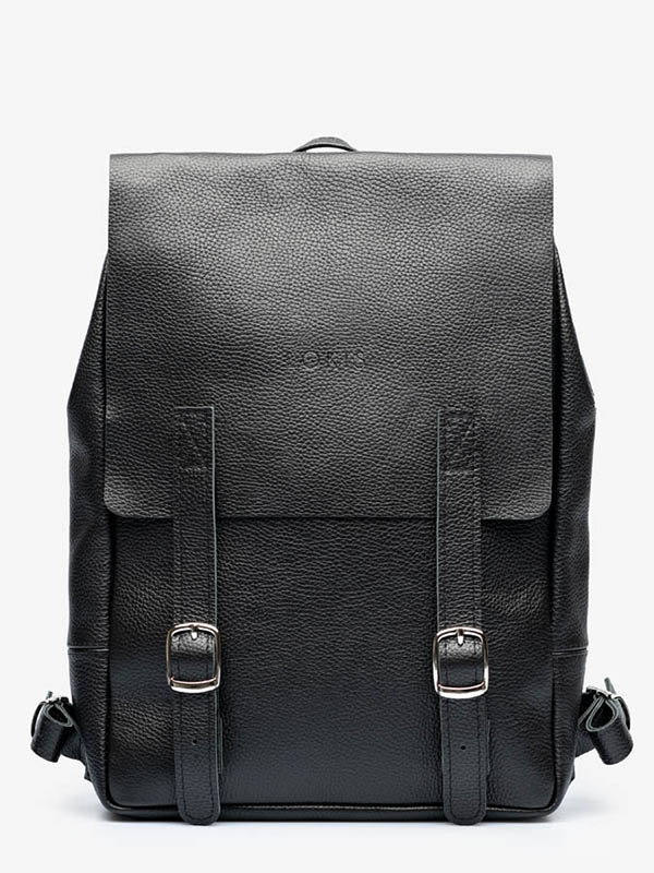 Черный  текстурный рюкзак