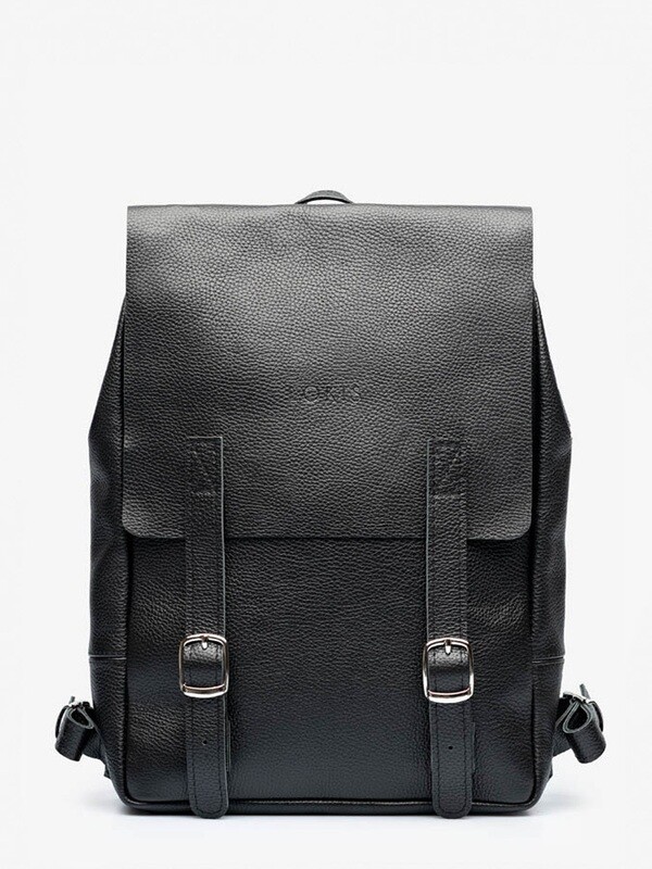 Черный  текстурный рюкзак