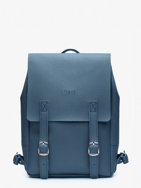 Прямоугольный рюкзак синего цвета