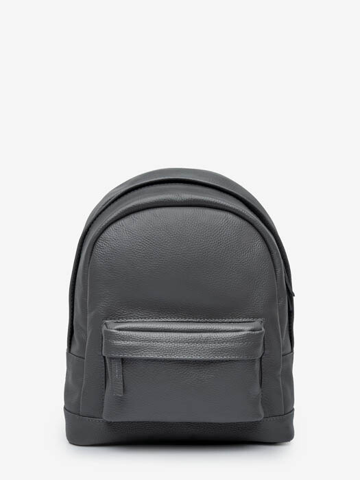 кожаный рюкзак серого цвета