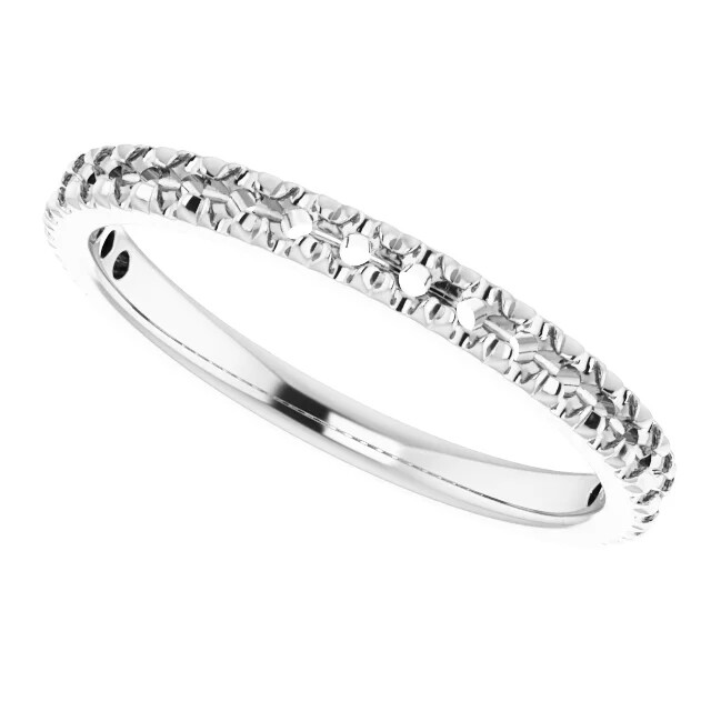 1/3 CTW Emerald French-Set Wedding Band