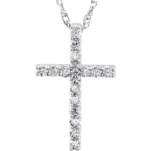 Diamond Petite Cross 18" Necklace