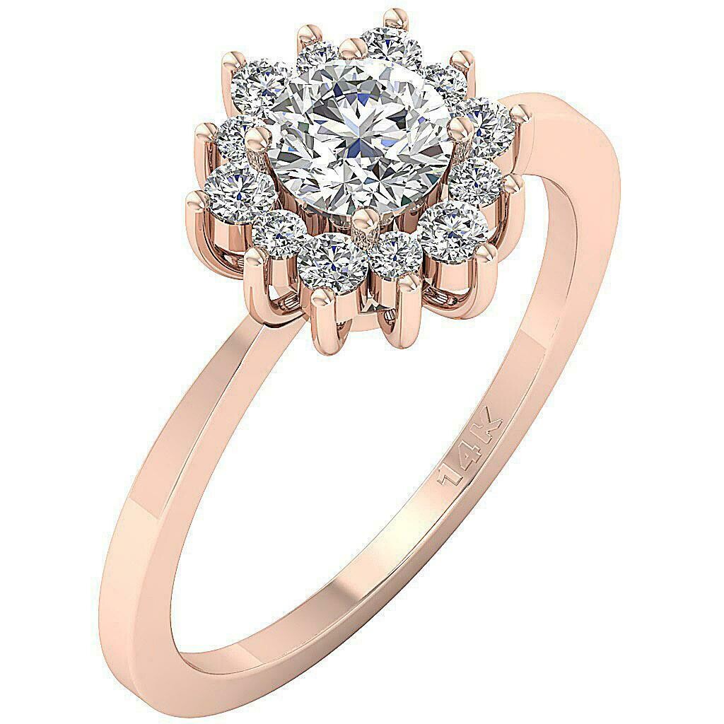 1.25 CTW Solitaire Halo Engagement Ring