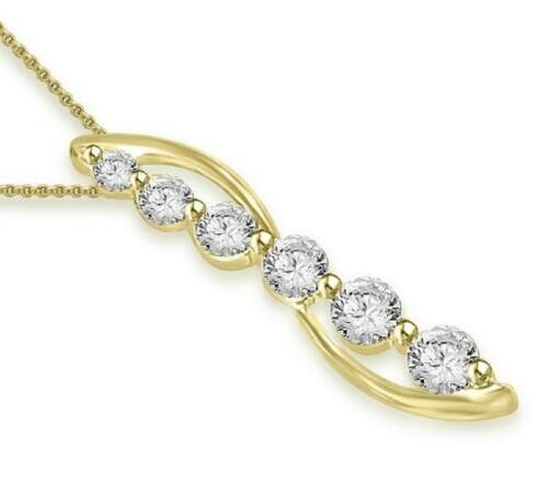 14k 6 Stone Diamond Pendant 14k 6 Stone Diamond Pendant