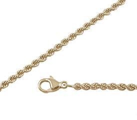 2.2 mm Gold Plated 7" Rope Chain Bracelet