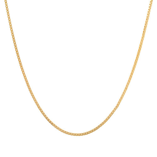 1mm Gold Plated 18" Box Chain