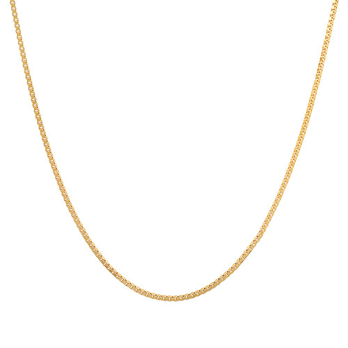1mm Gold Plated 18 1mm Gold Plated 18" Box Chain