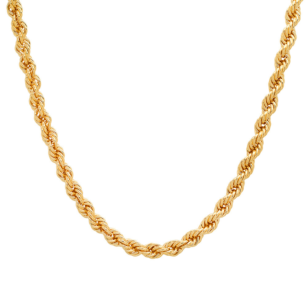 2.2 mm Gold Plated 18" Rope Chain