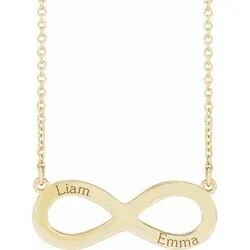 14k Engravable Infinti Pendant 14k Engravable Infinti Pendant