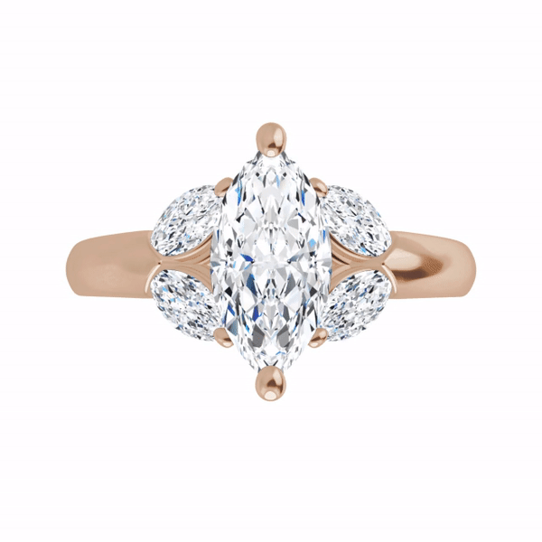 2.25 CTW Oval and Marquise Engagement Ring
