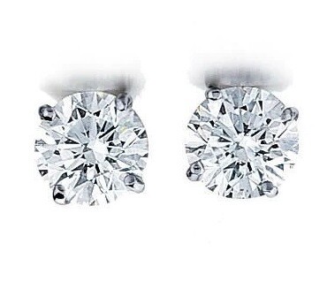 2.0 CTW Lab Grown Round Solitaire Diamond Earrings