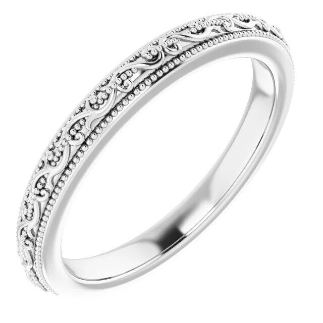 Vintage Decorative Wedding Band