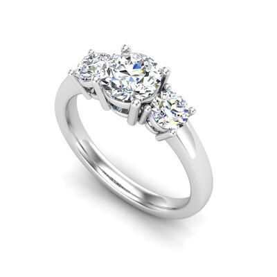 3 Stone Engagement Ring Setting