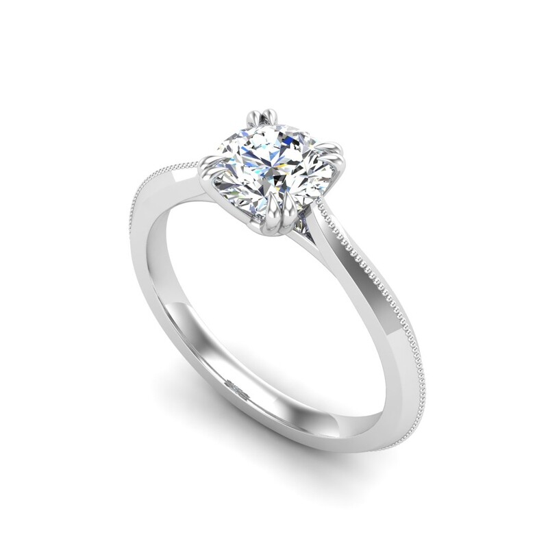 Ava Knife Edge Solitaire Engagement Ring Setting
