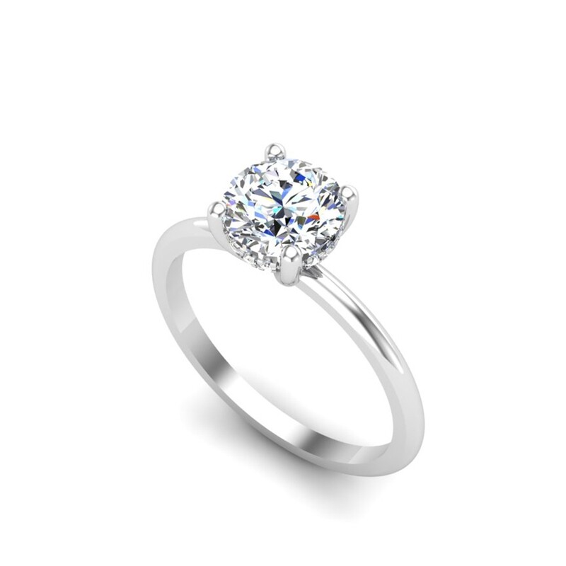 Savannah Hidden Halo Solitaire Engagement Ring Setting
