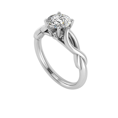 Mia Twisted Band Solitaire Engagement Ring Setting