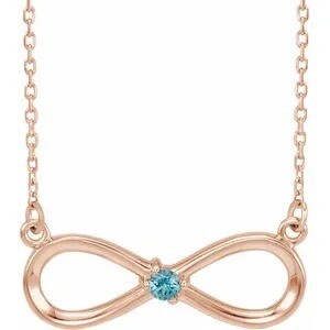 14k Family Infinity Birthstone Pendant 14k Family Infinity Birthstone Pendant