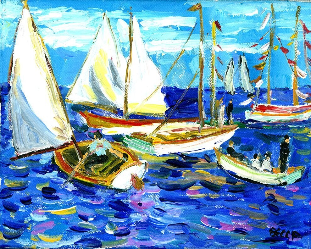 "Blue Sailboats" by Becca Speight