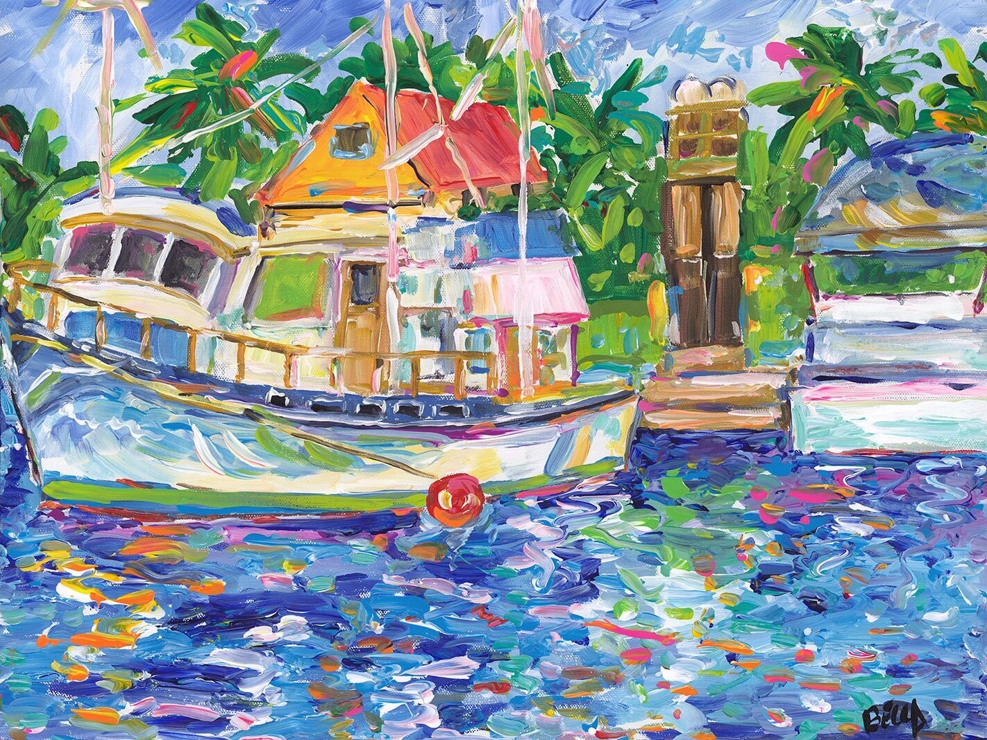"Blue Water Boatscape" by Becca Speight