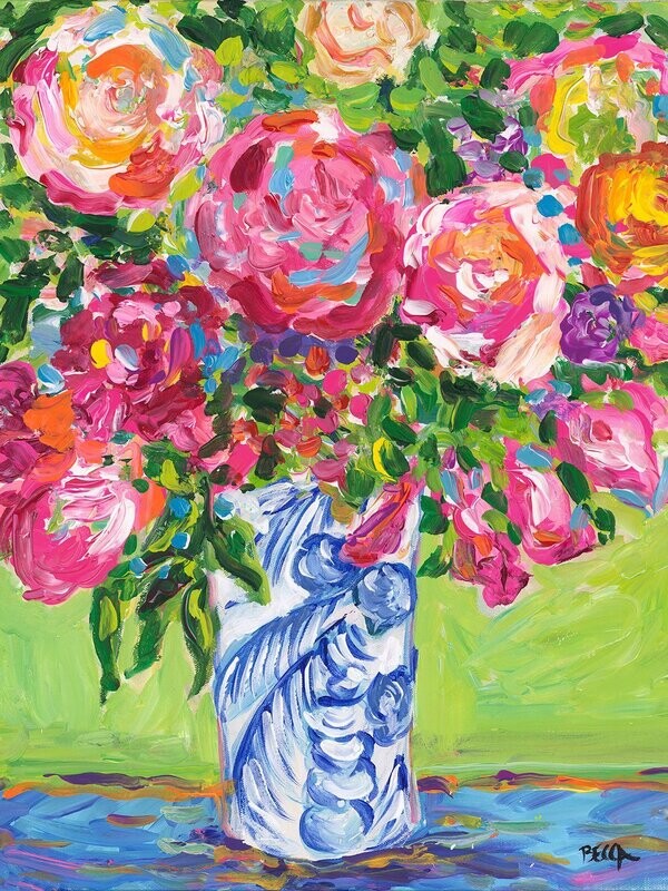 "Blue Vase Floral" by Becca Speight