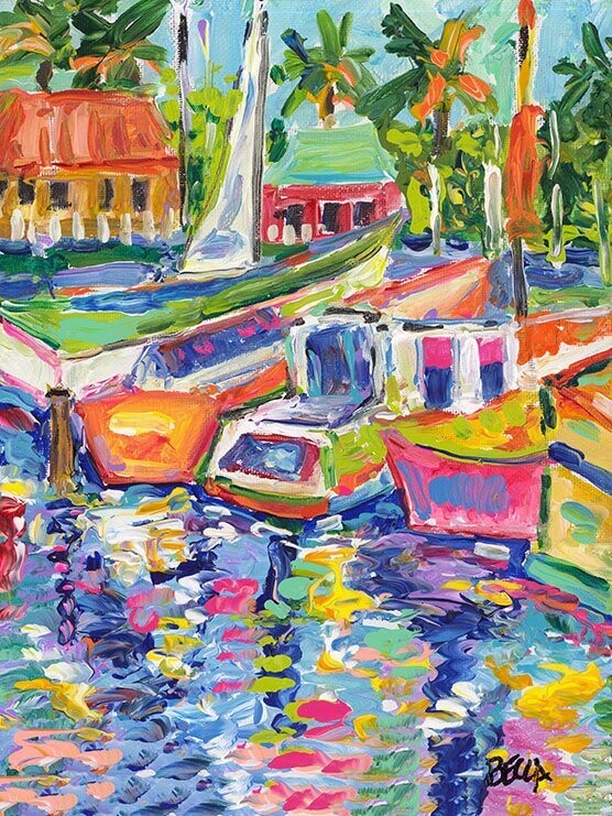 ""Colorful Boat Slips" by Becca Speight