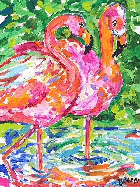 "Two Flamingos" by Becca Speight