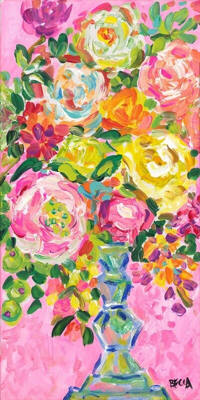 Pink Floral Bouquet" by Becca Speight