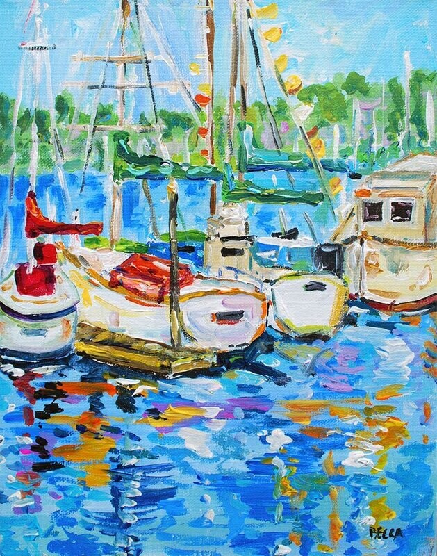 "Colorful Sailboat Fleet" by Becca Speight